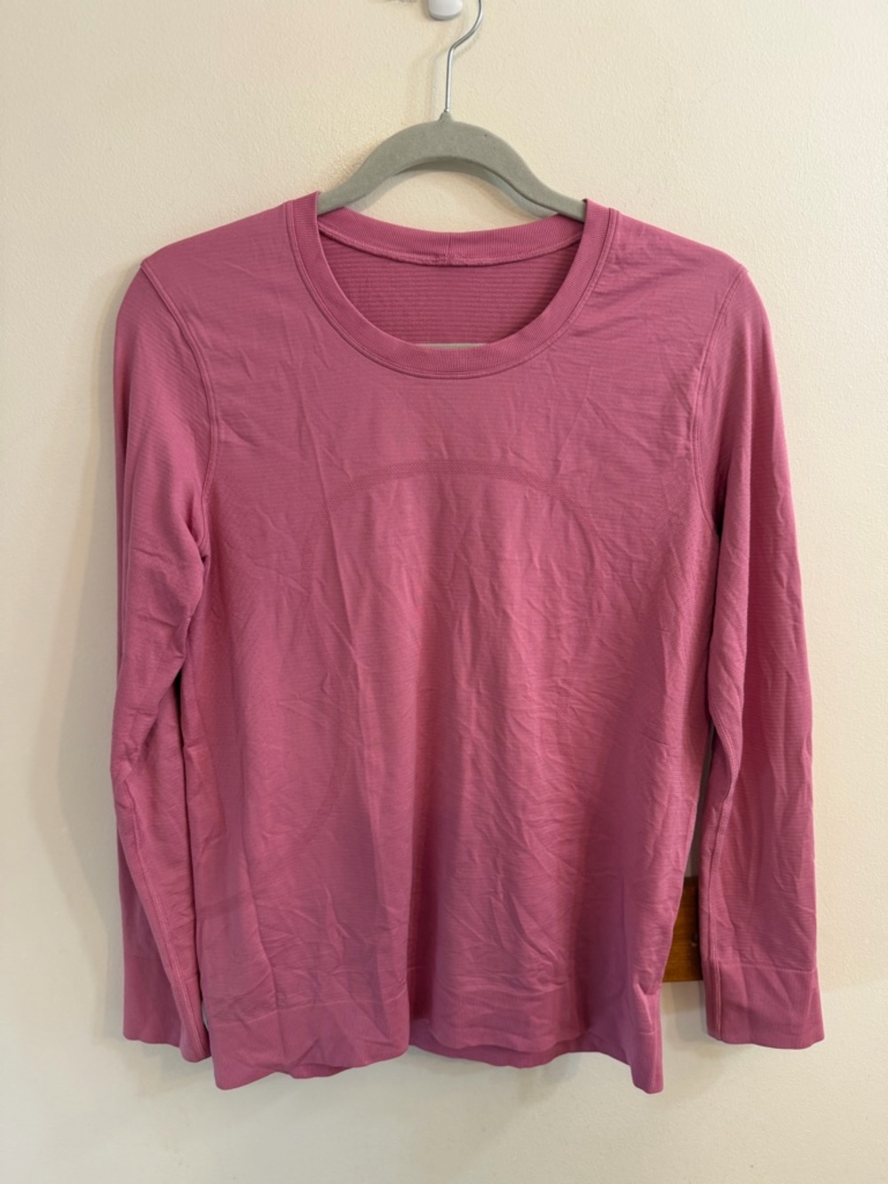 Lululemon Swiftly Relaxed Long-Sleeve Shirt Dahlia Mauve Pink Women’s Sz 8 Gym